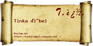 Tinka Ábel névjegykártya